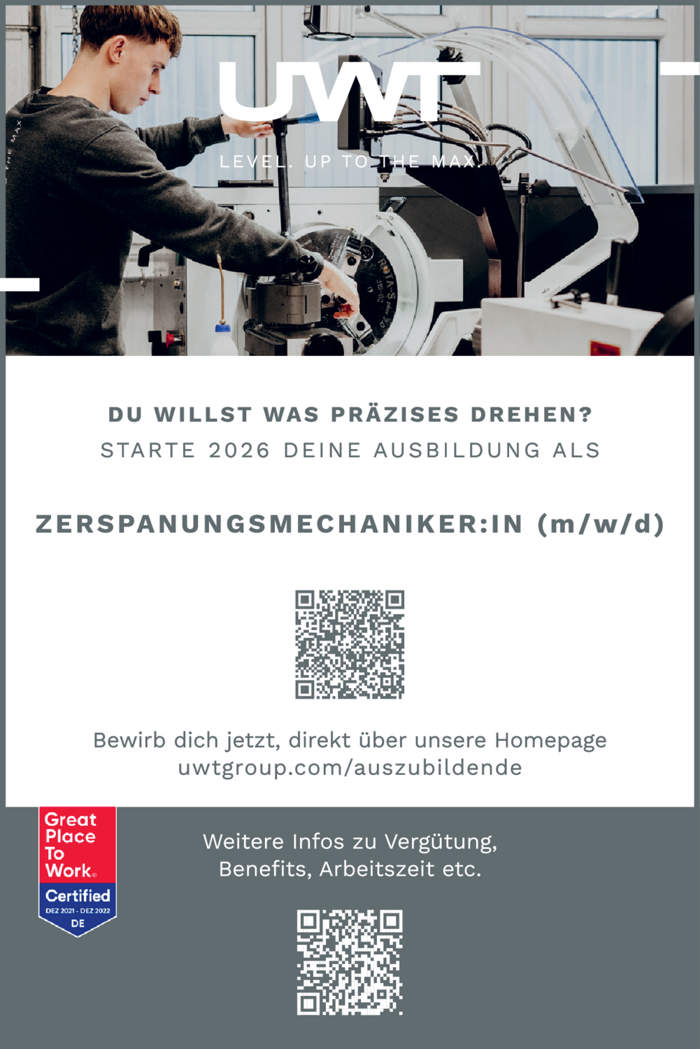 Zerspanungsmechaniker:in (m/w/d)