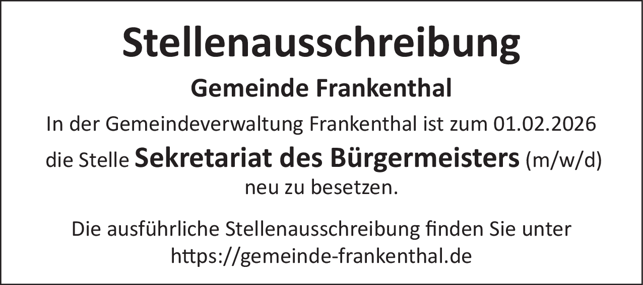 Sekretariat des Bürgermeisters (m/w/d)