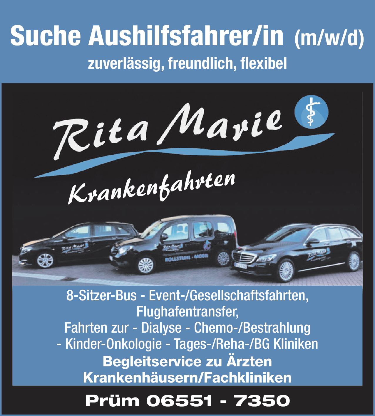 Aushilfsfahrer/in (m/w/d)