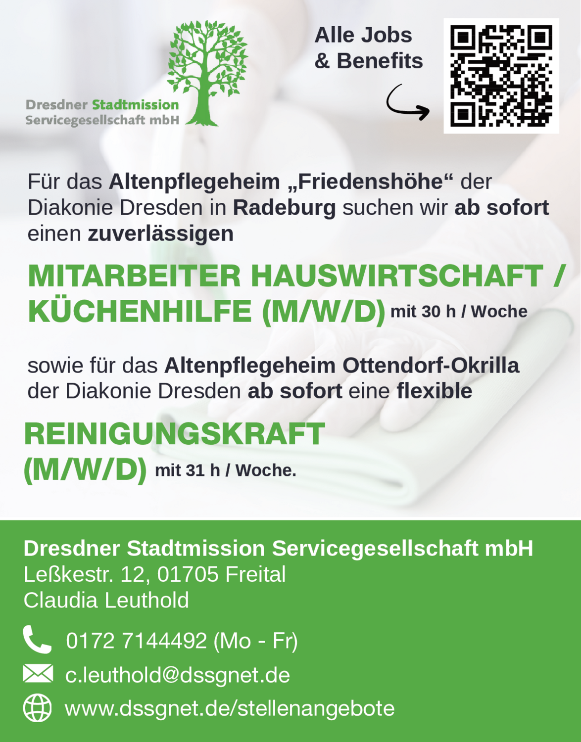 Reinigungskraft (m/w/d)