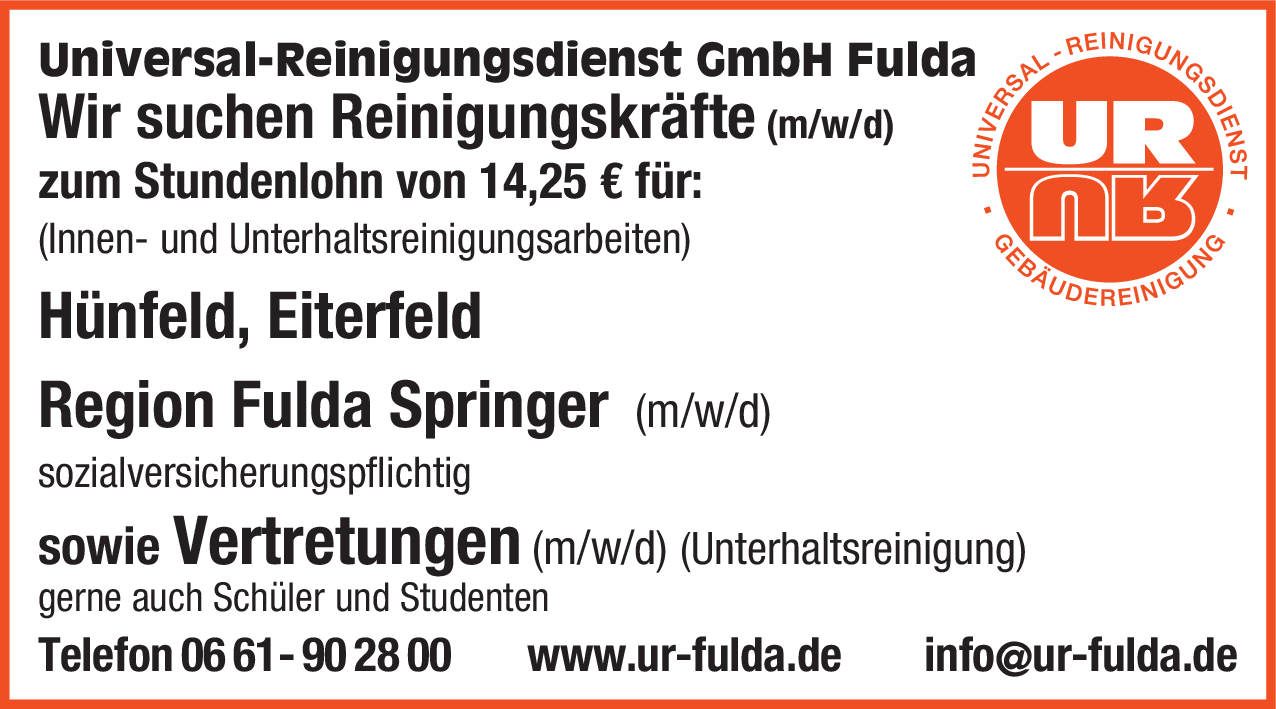 Reinigungskraft (m/w/d)