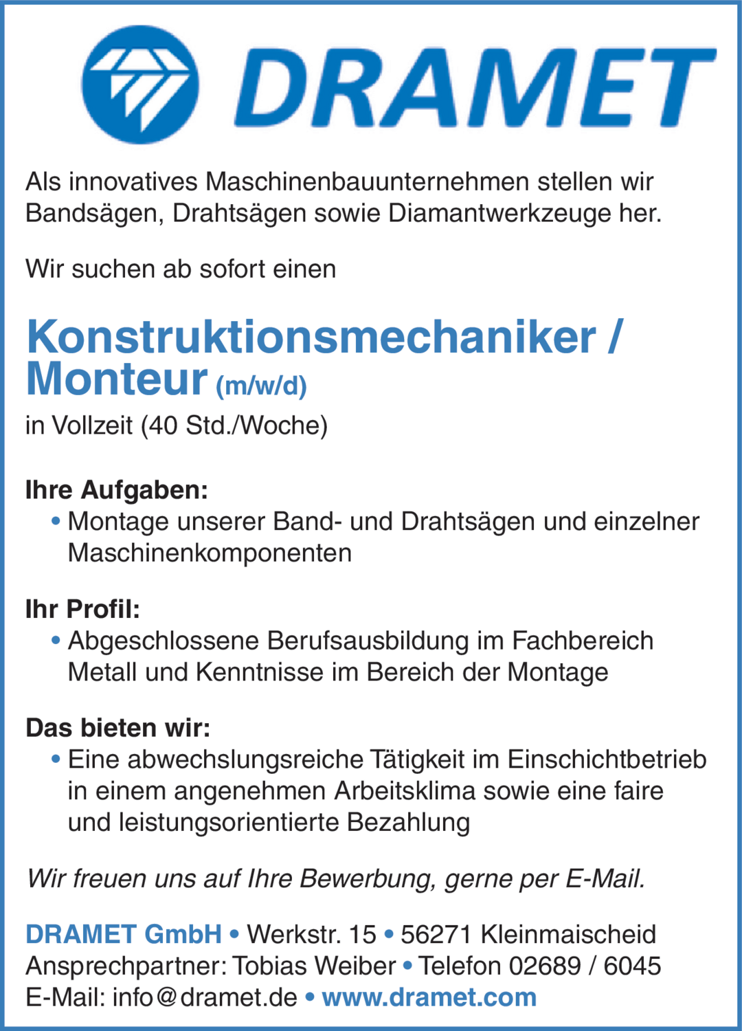 Monteur (m/w/d)
