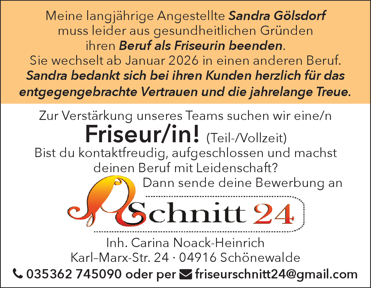 Friseur/in (m/w/d)