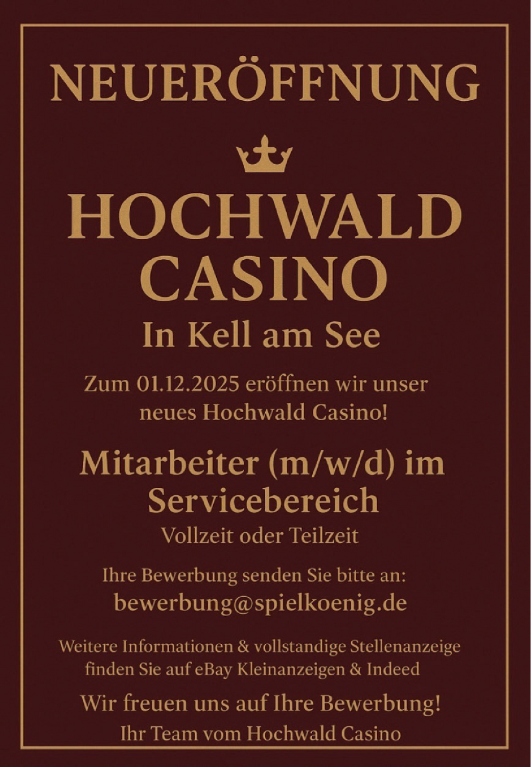 Mitarbeiter (m/w/d) im Servicebereich