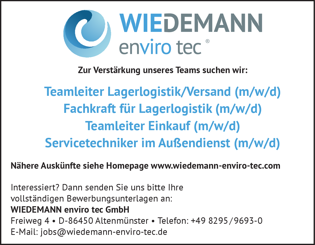 Fachkraft für Lagerlogistik (m/w/d)