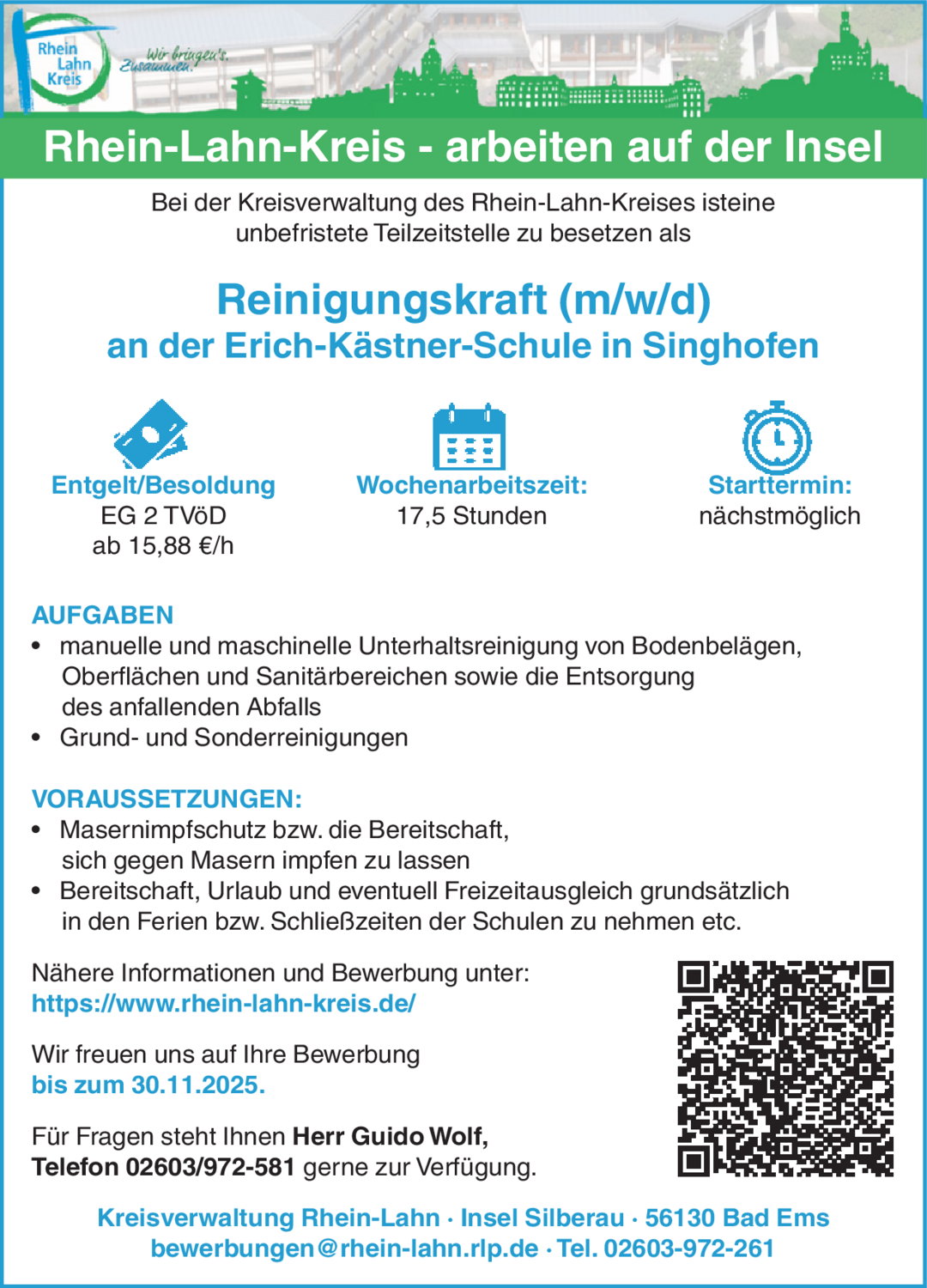 Reinigungskraft (m/w/d)