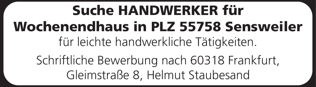 Handwerker (m/w/d)