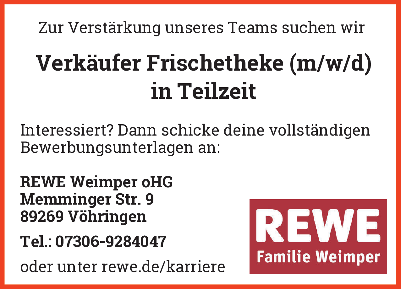 Verkäufer Frischetheke (m/w/d)