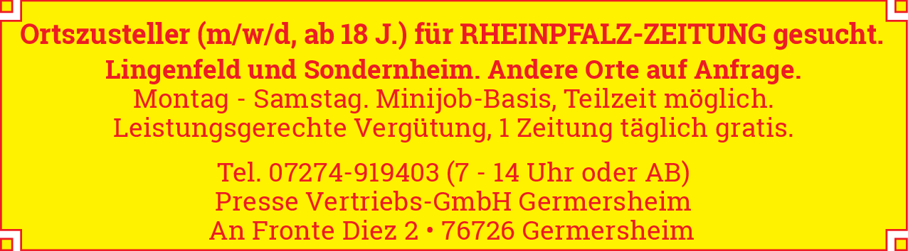 Ortszusteller (m/w/d)