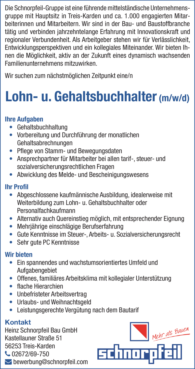 Lohn- und Gehaltsbuchhalter (m/w/d)
