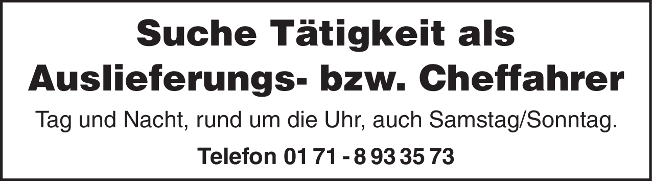 Auslieferungsfahrer (m/w/d)