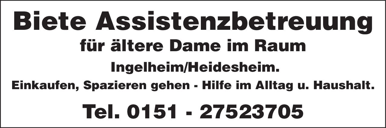 Assistenzbetreuung (m/w/d)