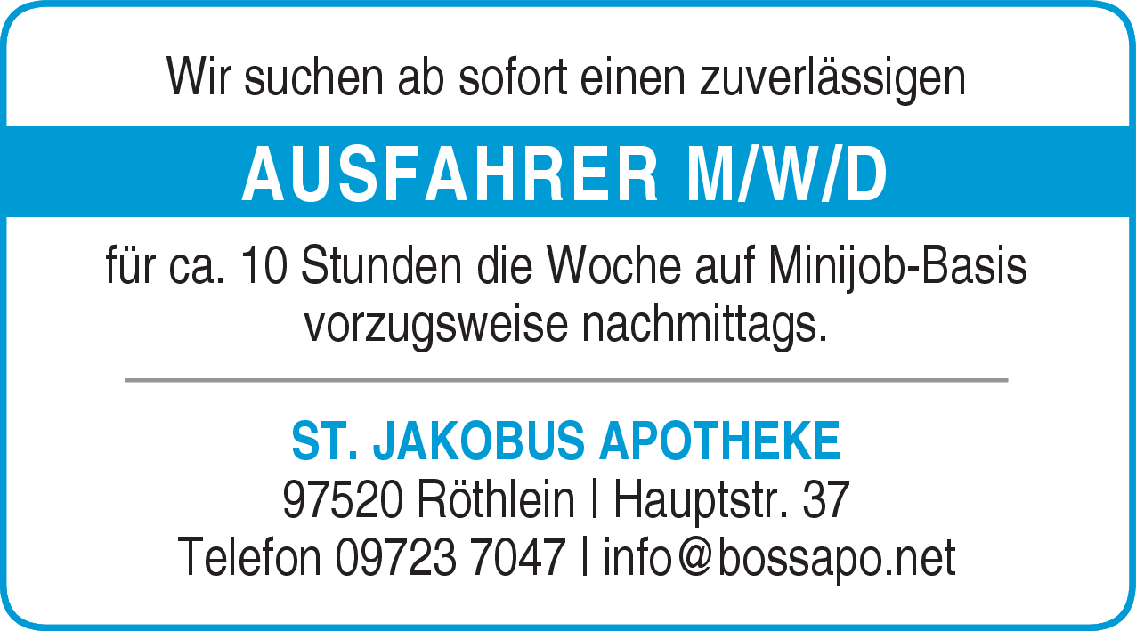 Ausfahrer (m/w/d)