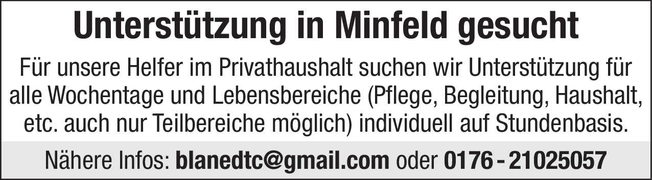 Helfer im Privathaushalt