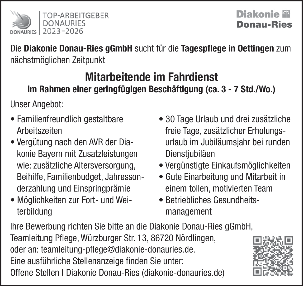 Mitarbeitende im Fahrdienst (m/w/d)