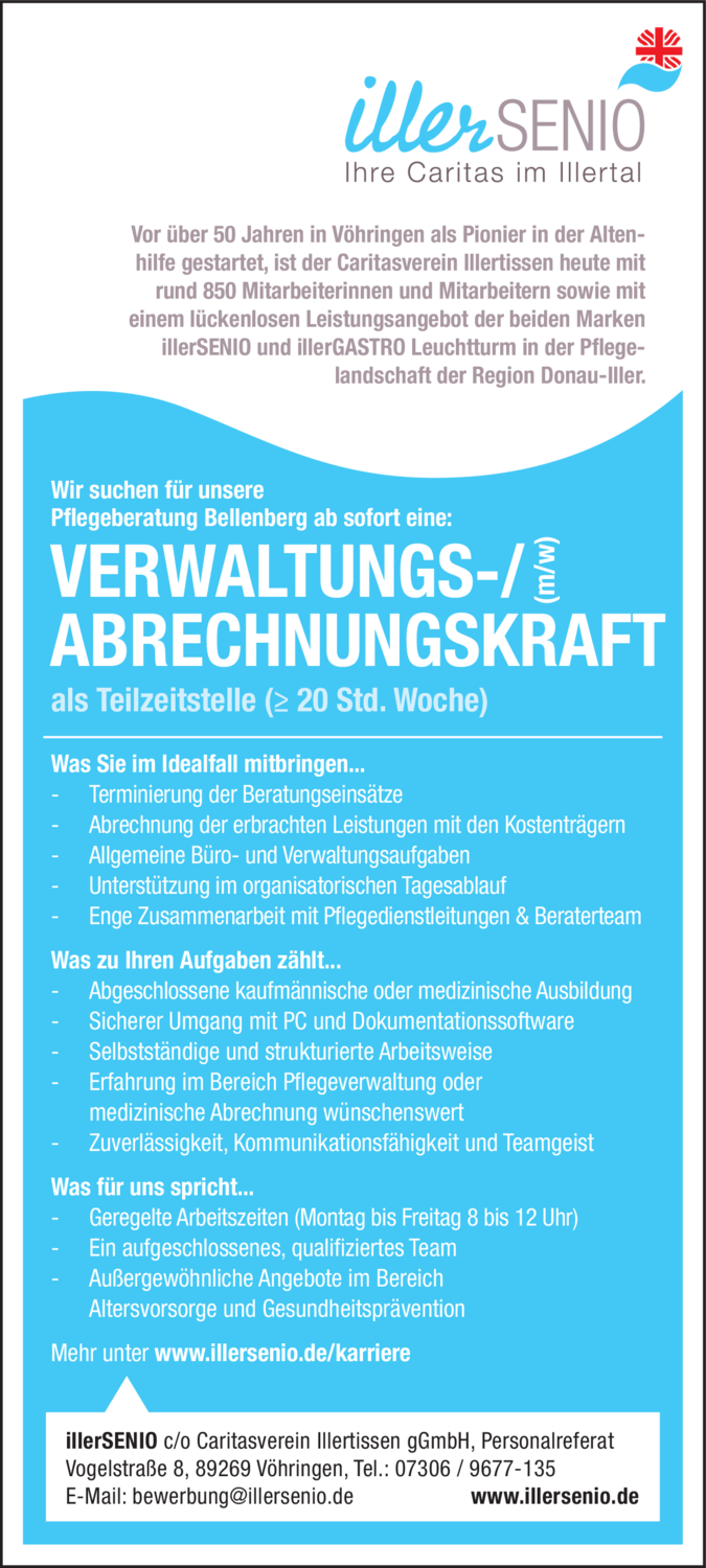 Verwaltungs-/Abrechnungskraft (m/w)