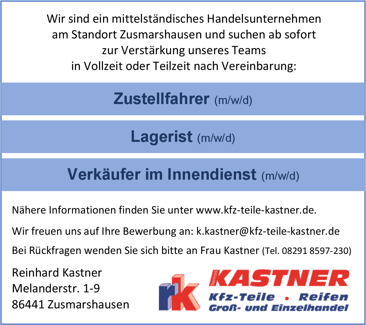 Verkäufer im Innendienst (m/w/d)