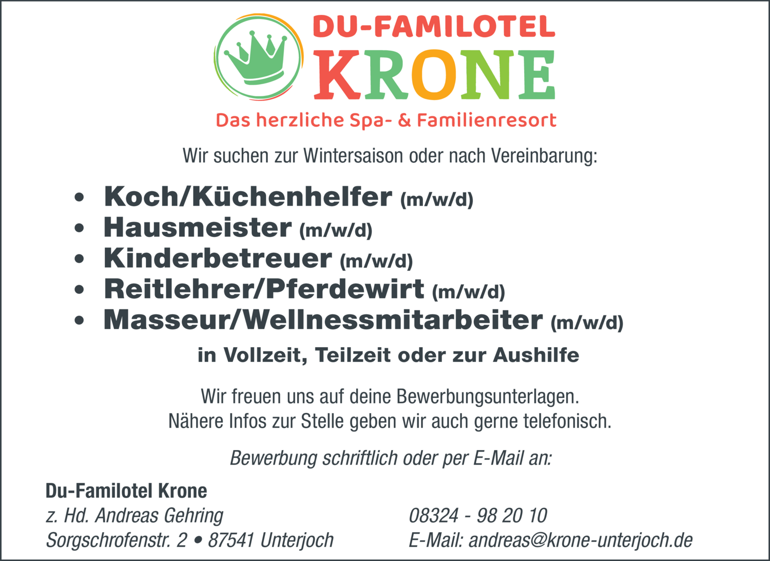 Masseur/Wellnessmitarbeiter (m/w/d)