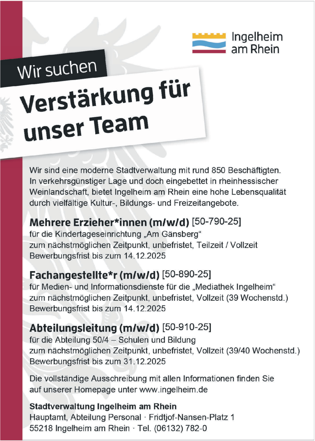 Fachangestellte/r für Medien- und Informationsdienste (m/w/d)