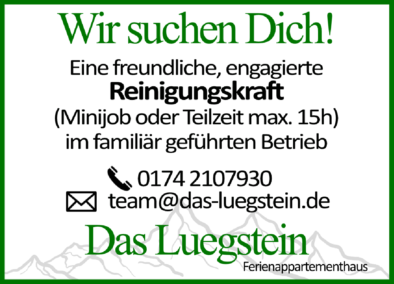 Reinigungskraft (m/w/d)