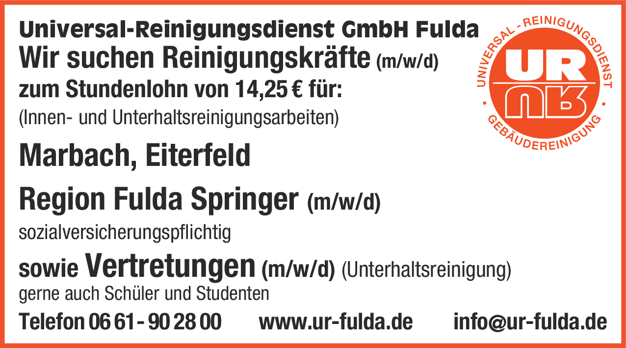 Reinigungskraft (m/w/d)