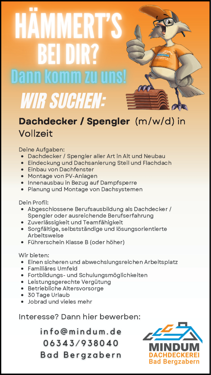 Dachdecker / Spengler (m/w/d)