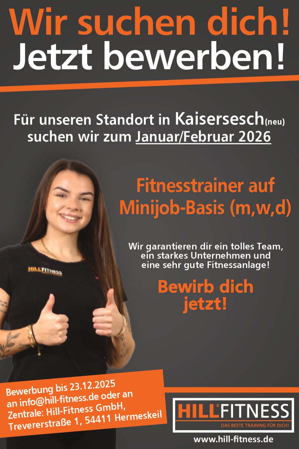 Fitnesstrainer auf Minijob-Basis (m/w/d)