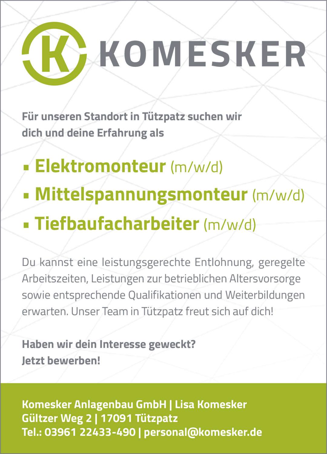 Tiefbaufacharbeiter (m/w/d)