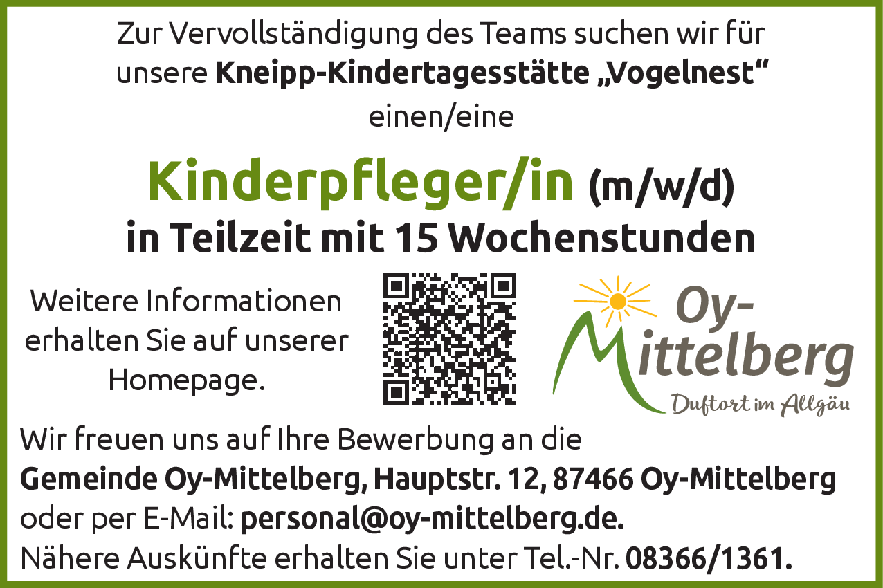 Kinderpfleger/in (m/w/d)