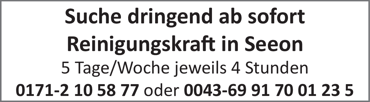 Reinigungskraft