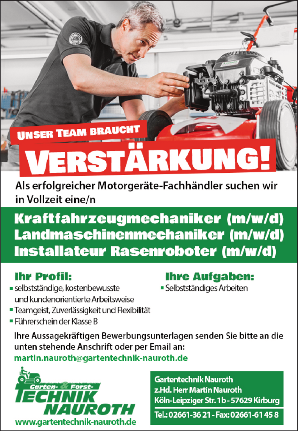 Kraftfahrzeugmechaniker (m/w/d)