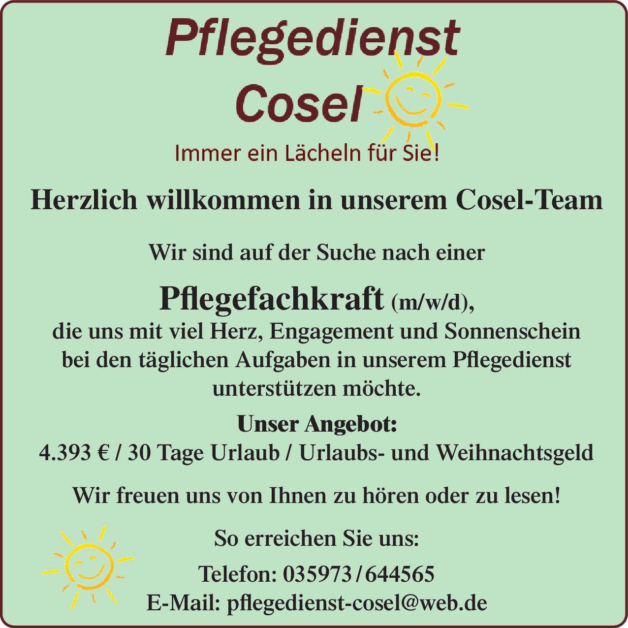 Pflegefachkraft (m/w/d)